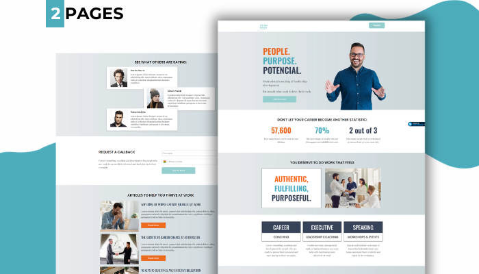 coaching & leadership website template