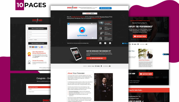 product launch funnel template systeme io