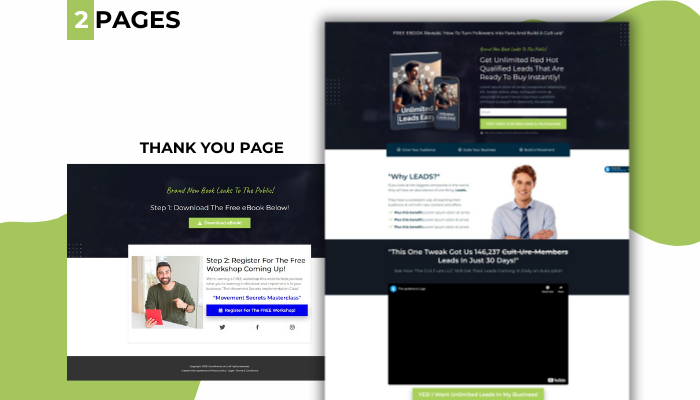 squeeze page template systeme io