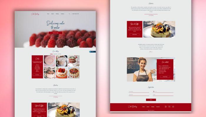 cake website template free