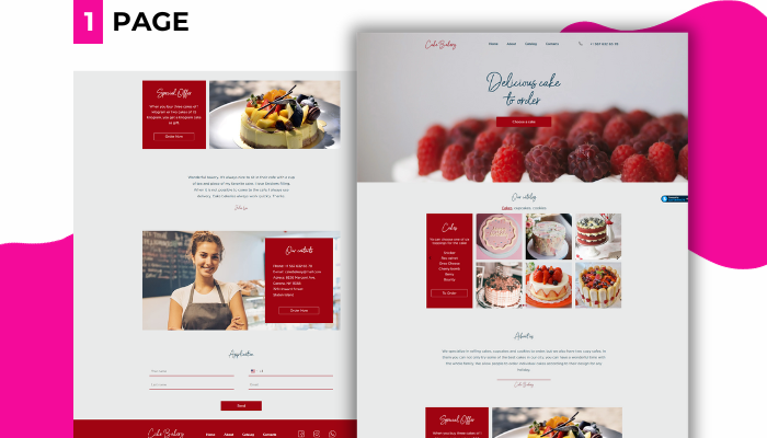 cake website template