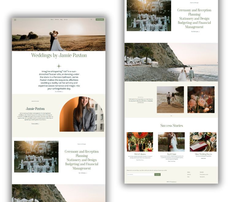 free wedding website template