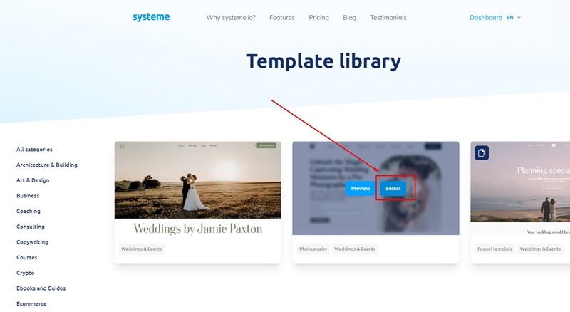 wedding website free templates