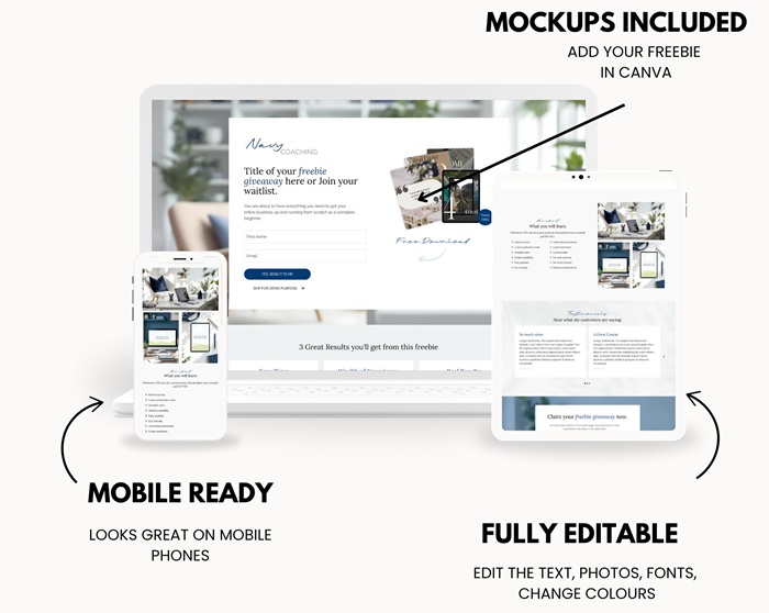coach lead magnet funnel template
